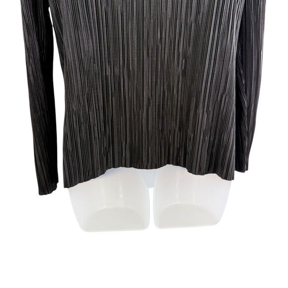 Jamie Sadock Black Crinkle Pleated Golf Jacket Shirt Small Full Zip Front Womens - Picture 10 of 16